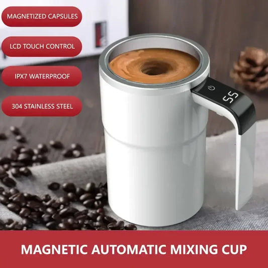 380ML Mini Electric Coffee Self Mixing Mug IP67 Waterproof Food Safe Coffee Mug USB Rechargeable Automatic Magnetic Cup For Tea